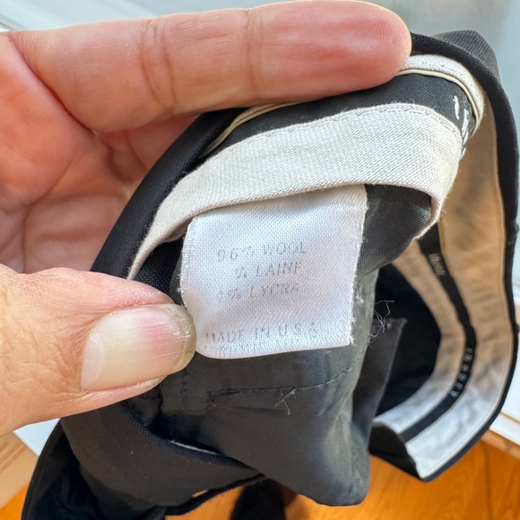 Theory Black Wool Straight Leg Trousers Pants Classic Workwear Size 2 - Picture 6 of 6